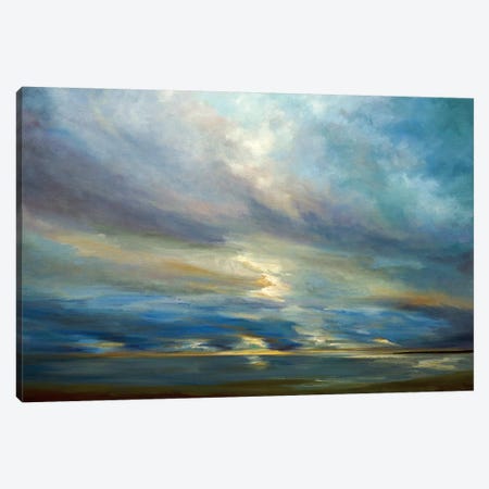 Clouds On The Bay I Canvas Print #SHE5} by Sheila Finch Canvas Wall Art