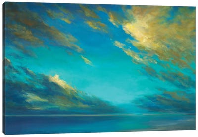 Coastal Cloudscape Canvas Art Print - Coastal & Ocean Abstract Art