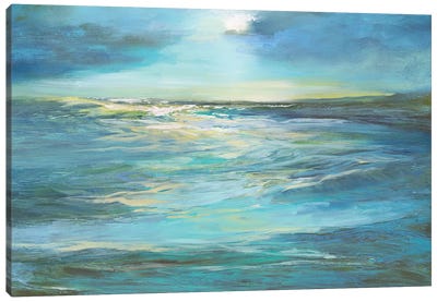 Moonlight Reef Canvas Art Print - Seascape Art