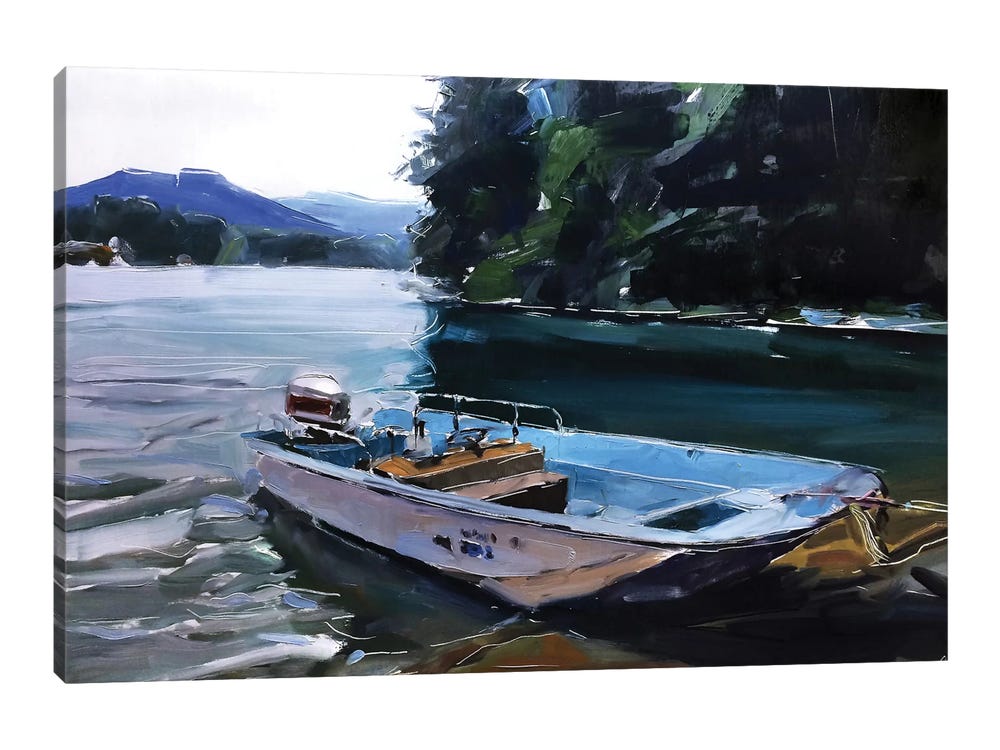 iCanvas Fishing Art by David Shingler Canvas Art Wall Decor ( scenic & landscapes > Coastal > coastlines art) - 12x18 in