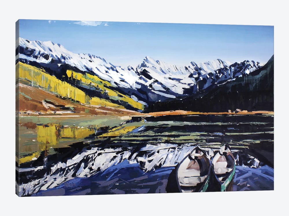 Vail Canoes by David Shingler 1-piece Canvas Print