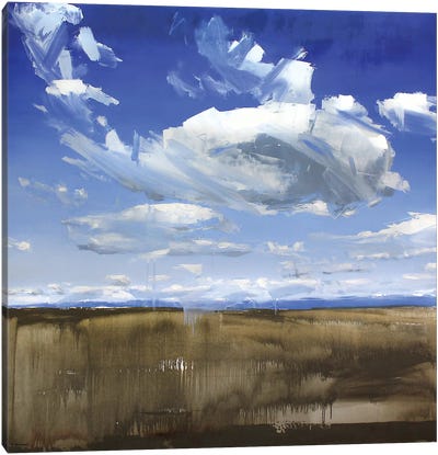 Wyoming Clouds Canvas Art Print - Modern Farmhouse Décor