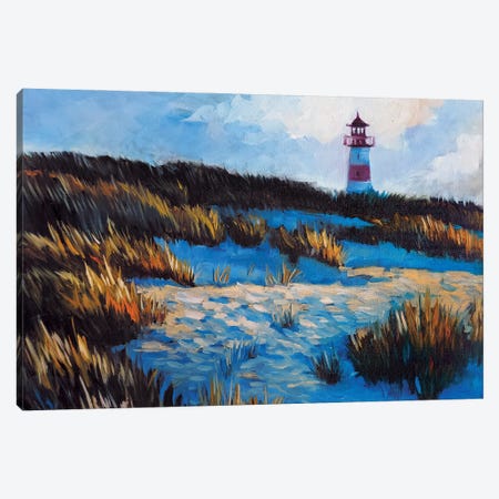Lonely Lighthouse Canvas Print #SHH16} by Lana Shamshurina Canvas Wall Art