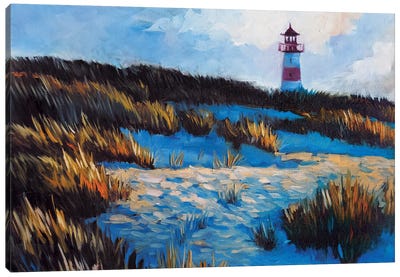 Lonely Lighthouse Canvas Art Print - Lana Shamshurina