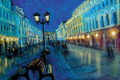 Starry Street by Lana Shamshurina art print