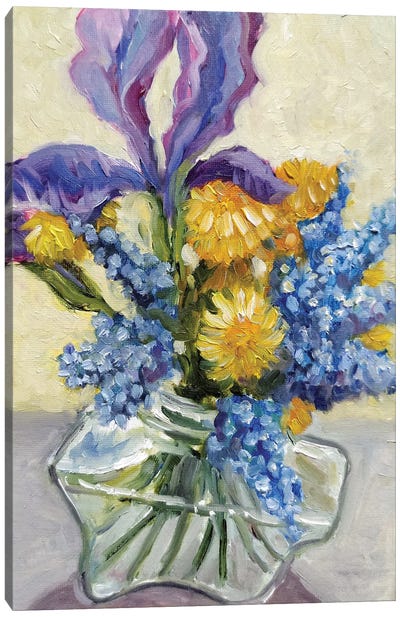 Bright Bouquet Canvas Art Print - Dandelion Art