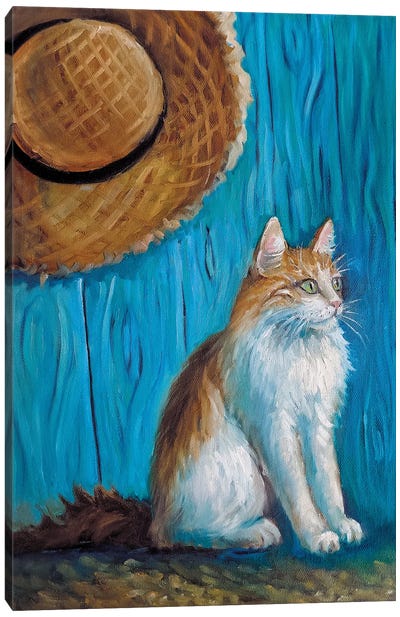 Van Gogh's Cat Canvas Art Print - Lana Shamshurina