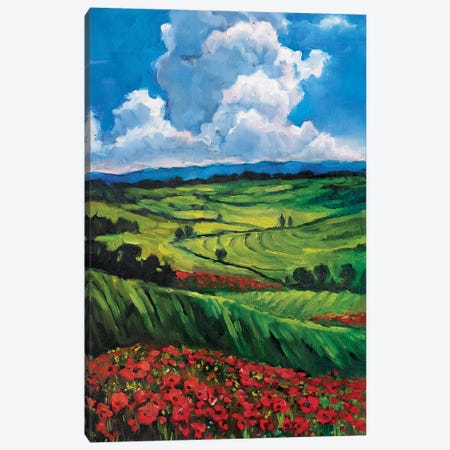 Poppy Field Canvas Print #SHH24} by Lana Shamshurina Art Print