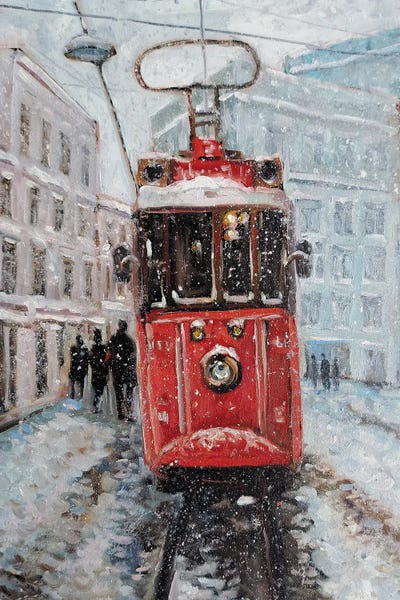 Trains: Winter Tram by Lana Shamshurina