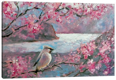 Pink Spring Canvas Art Print - Cherry Blossom Art