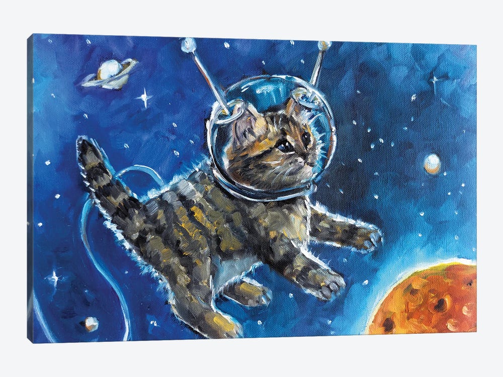 Kitten In The Space by Lana Shamshurina 1-piece Canvas Art