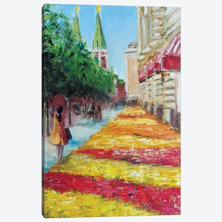 Red Square Canvas Print #SHH30} by Lana Shamshurina Canvas Art Print