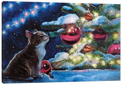 Christmas Kitten II Canvas Art Print - Lana Shamshurina