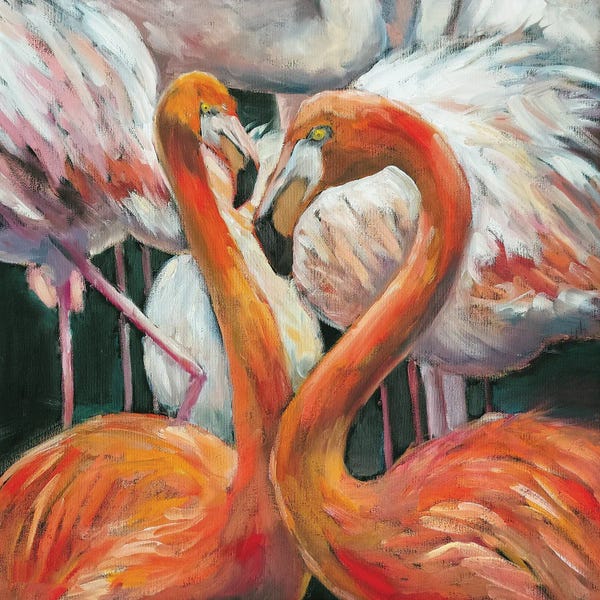 Lana Shamshurina: Couple Of Flamingos by Lana Shamshurina