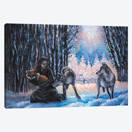 Running With The Wolves Canvas Print #SHH49} by Lana Shamshurina Canvas Artwork
