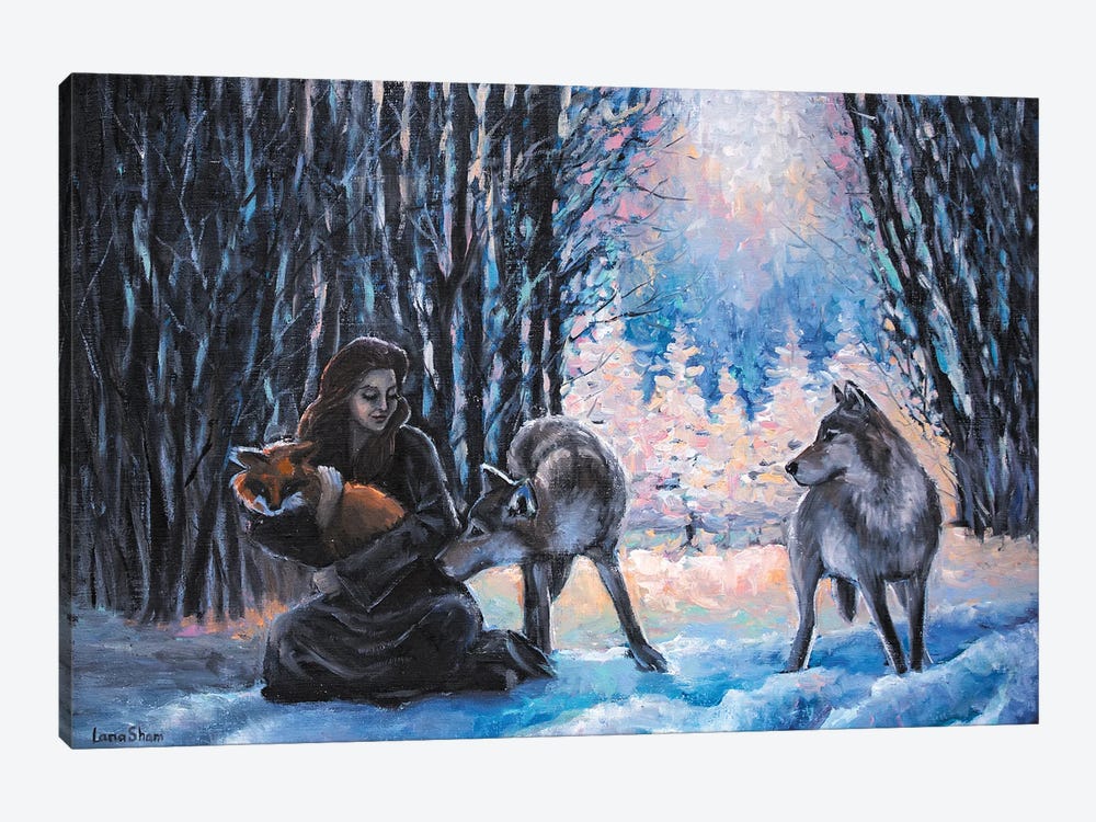 Running With The Wolves by Lana Shamshurina 1-piece Canvas Art Print