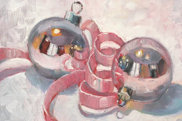 Seasonal Glam: Pink Christmas Baubles by Lana Shamshurina