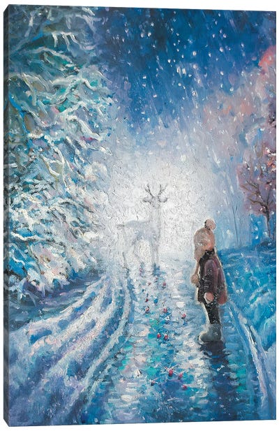 Winter Fairytale Canvas Art Print - Vintage Christmas Décor