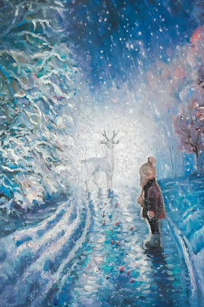 Deer: Winter Fairytale by Lana Shamshurina