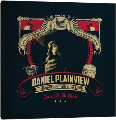 Daniel Plainview Canvas Art Print - Daniel Day-Lewis