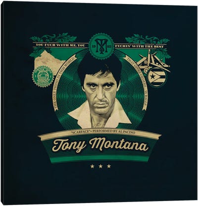 Tony Montana Canvas Art Print - Scarface