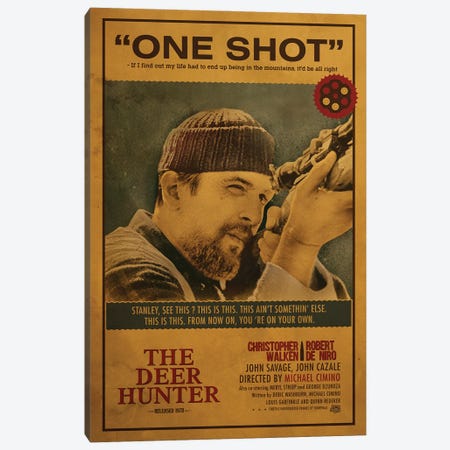 The Deer Hunter Canvas Print #SHI39} by Shinewall Canvas Wall Art