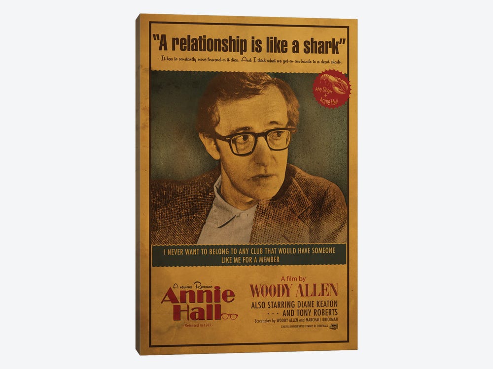 Woody Allen by Shinewall 1-piece Canvas Wall Art