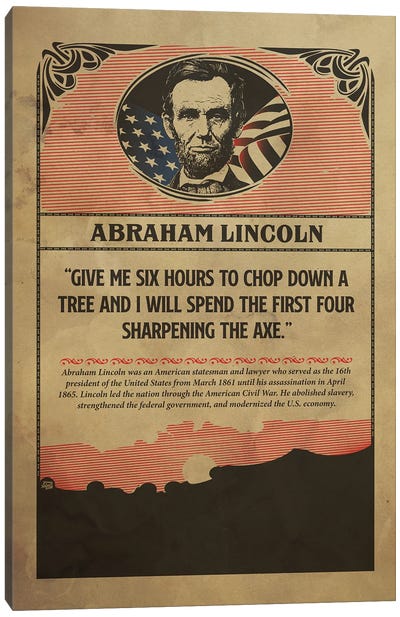 Lincoln Poster Canvas Art Print - Shinewall