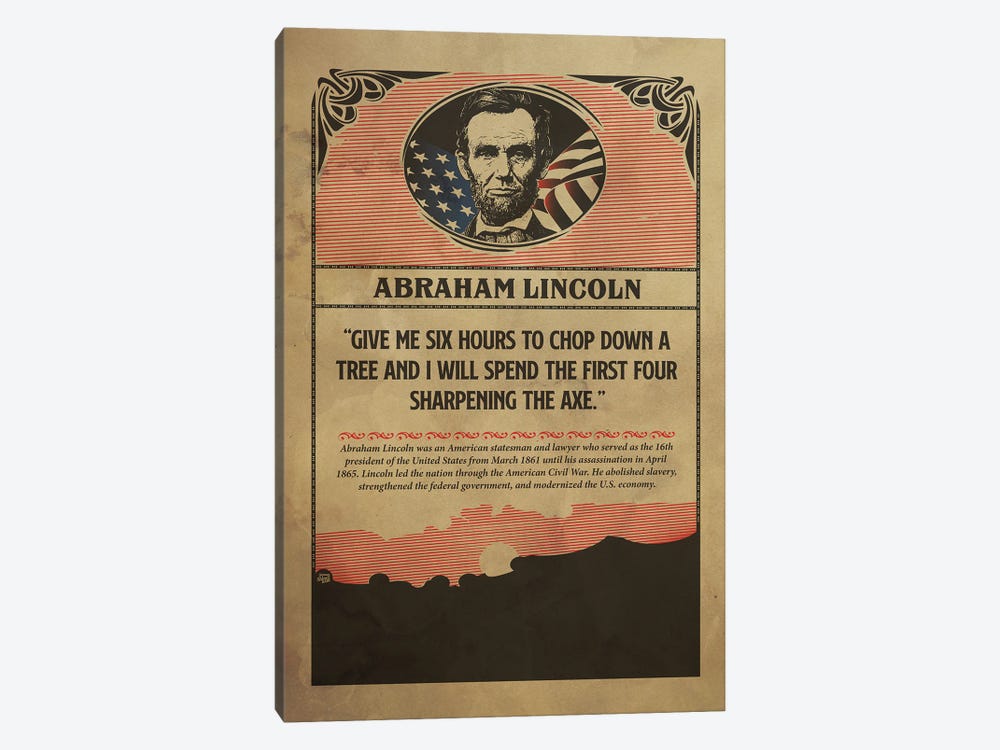 Lincoln Poster by Shinewall 1-piece Canvas Art