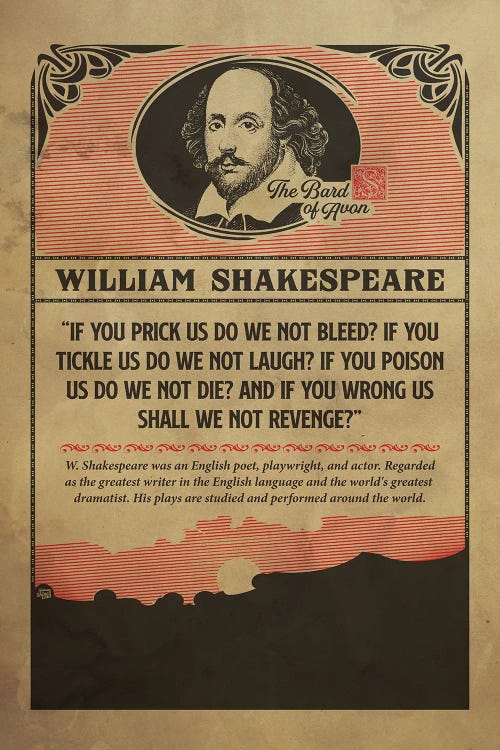 Shakespear Retro Poster