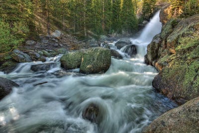 First Rays Over Alberta Falls by Bill Sherrell framed wall art