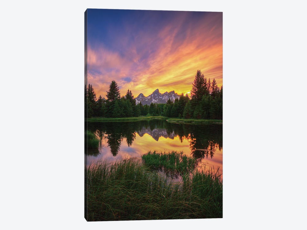 Last Rays Over The Grand Tetons by Bill Sherrell 1-piece Canvas Art