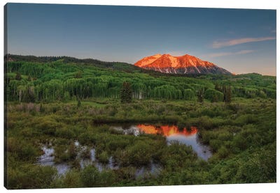 Spring Sunrise At East Beckwith Mountain Canvas Art Print - Bill Sherrell
