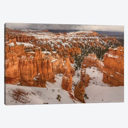 Storm Brewing Over Bryce Canyon Canvas Print #SHL189} by Bill Sherrell Canvas Wall Art