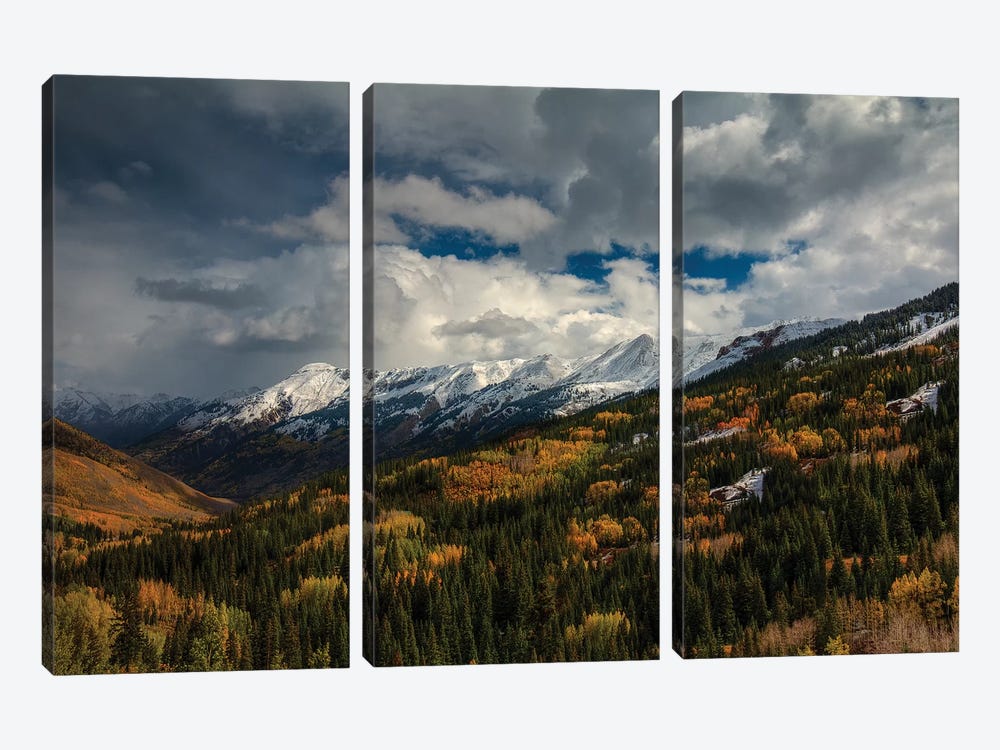 Storm Over Red Mountain Pass by Bill Sherrell 3-piece Canvas Print