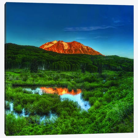 Sunrise At East Beckwith Mountain Canvas Print #SHL197} by Bill Sherrell Canvas Artwork