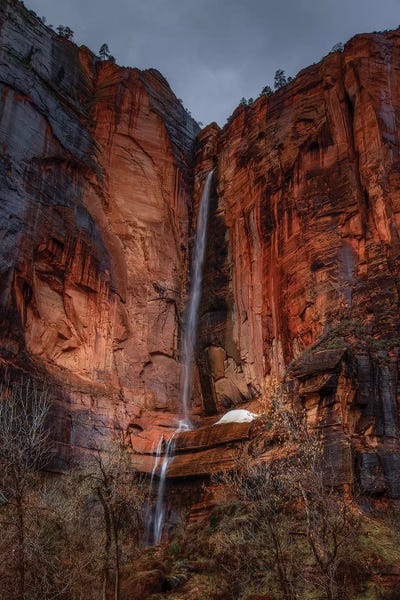 Bill Sherrell: Waterfall Beauty At Zion by Bill Sherrell