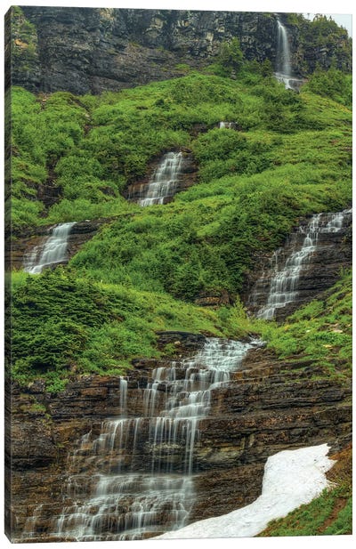 Waterfalls Canvas Art Print - Cliff Art