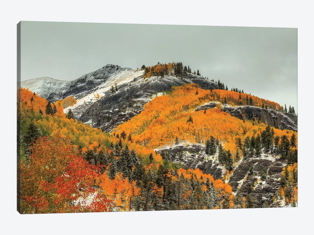 White Lace And Autumn Ridges by Bill Sherrell 1-piece Canvas Art Print