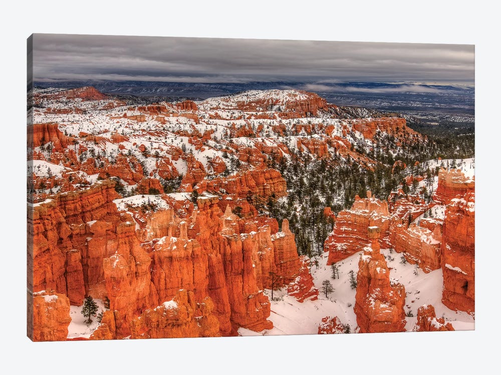 Snow At Bryce Canyon by Bill Sherrell 1-piece Canvas Artwork