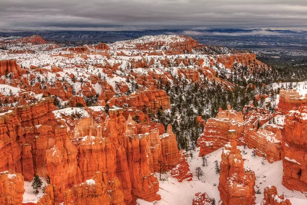 Bill Sherrell: Snow At Bryce Canyon by Bill Sherrell