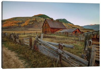 Autumn At The Farm Canvas Art Print - Bill Sherrell