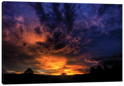 A Heavenly Sunset Canvas Art Print - Cloudy Sunset Art
