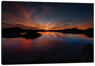 Dawn At Crater Lake I Canvas Art Print - Crater Lake National Park Art