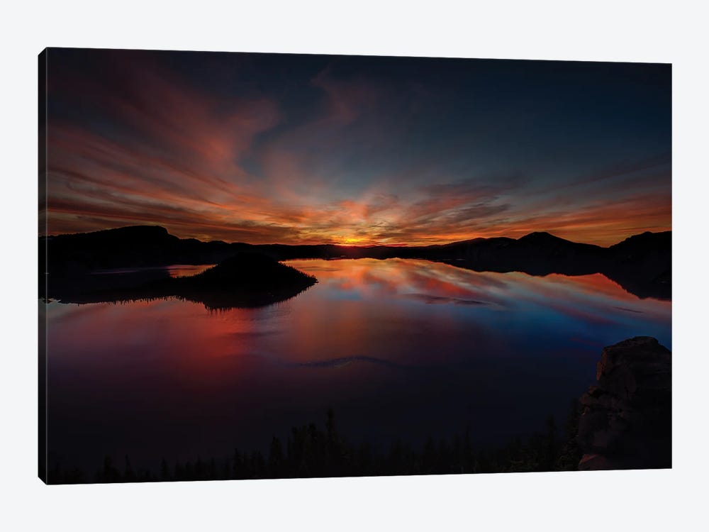 Dawn At Crater Lake I by Bill Sherrell 1-piece Canvas Wall Art