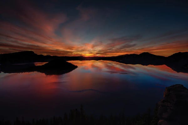 Bill Sherrell: Dawn At Crater Lake I by Bill Sherrell