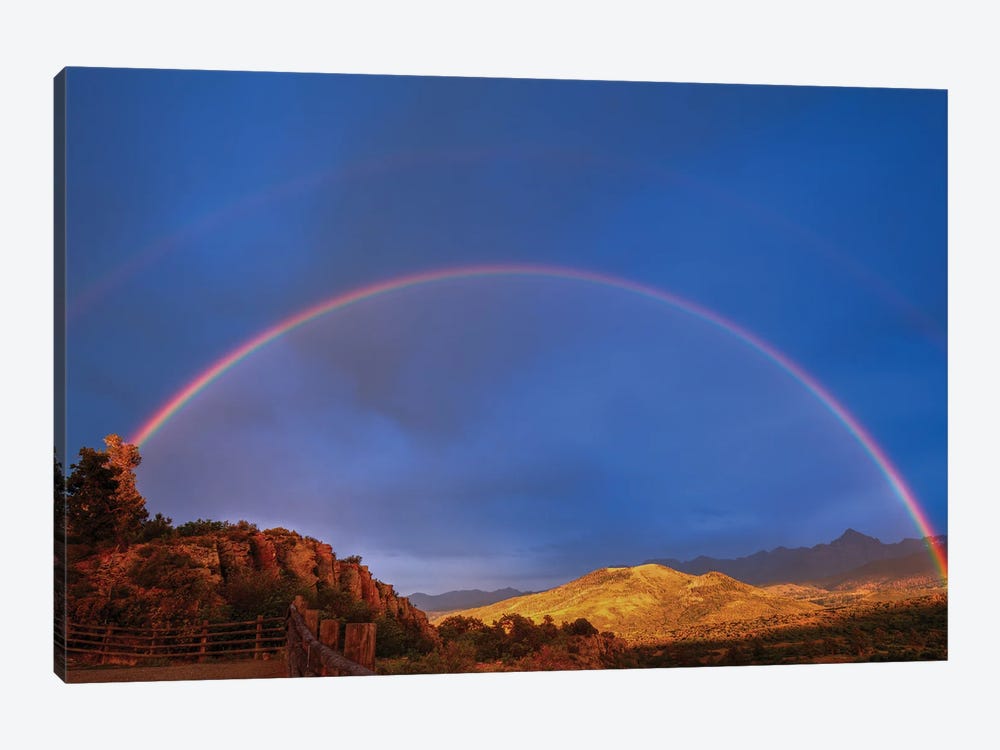 Double Rainbow Over Mount Sneffels Expanded View by Bill Sherrell 1-piece Art Print