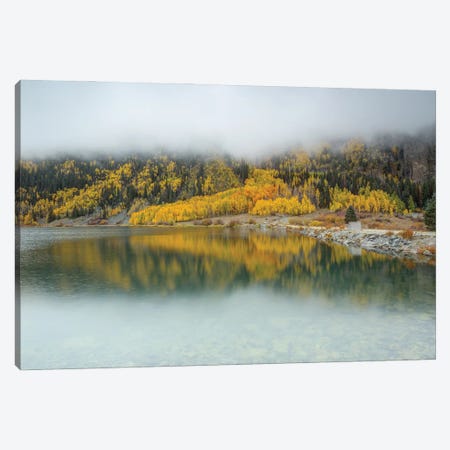 Dreamy Autumn Reflection Canvas Print #SHL430} by Bill Sherrell Canvas Wall Art