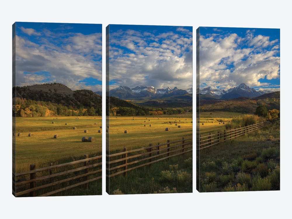 Late Afternoon On A Colorado Farm by Bill Sherrell 3-piece Canvas Art