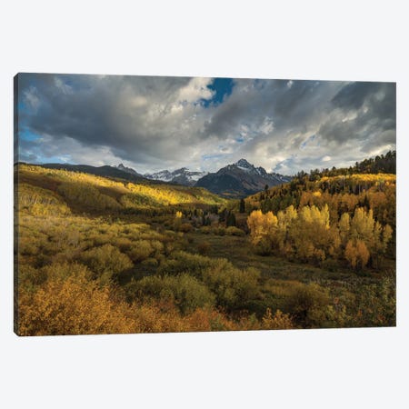 Light In An Autumn Mountain Storm Canvas Print #SHL437} by Bill Sherrell Canvas Print